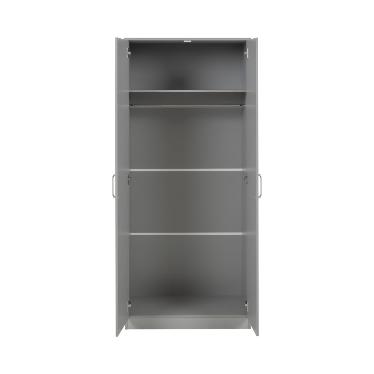 Dakota 2 Door Wardrobe – Light Grey | Compact Hanging Storage