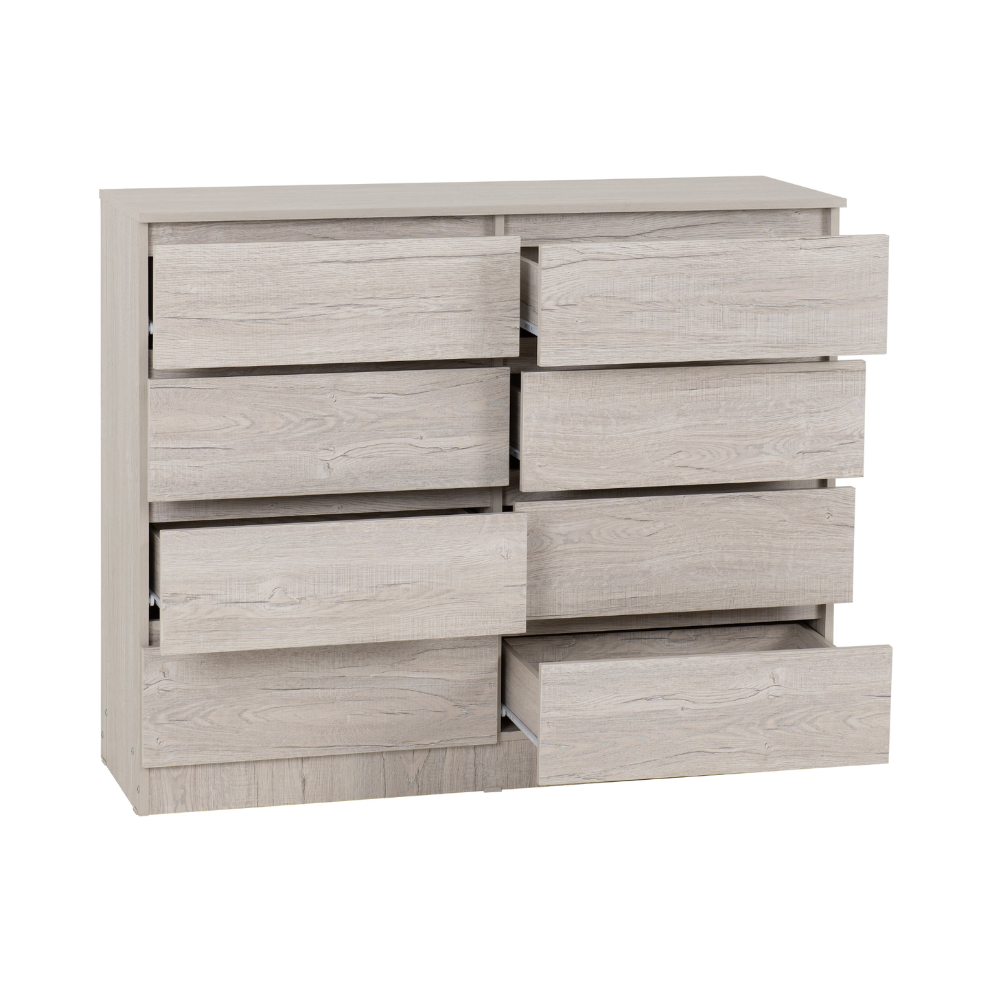 Malvern 8 Drawer Chest – Urban Snow, Modern Storage Solution