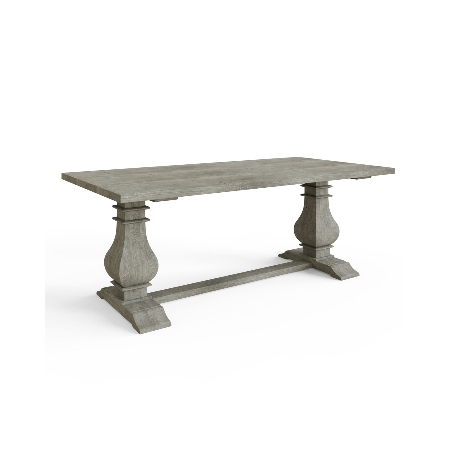 Bowood 2m Dining Table Solid Reclaimed Limewashed Pine + 6 Chairs