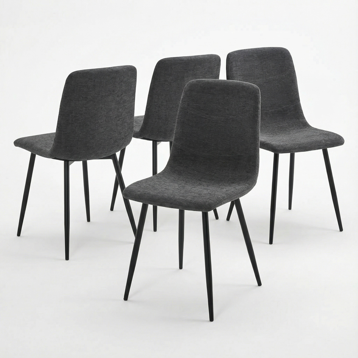 Nova Grey Dining Set with 4 Evie Grey Chairs