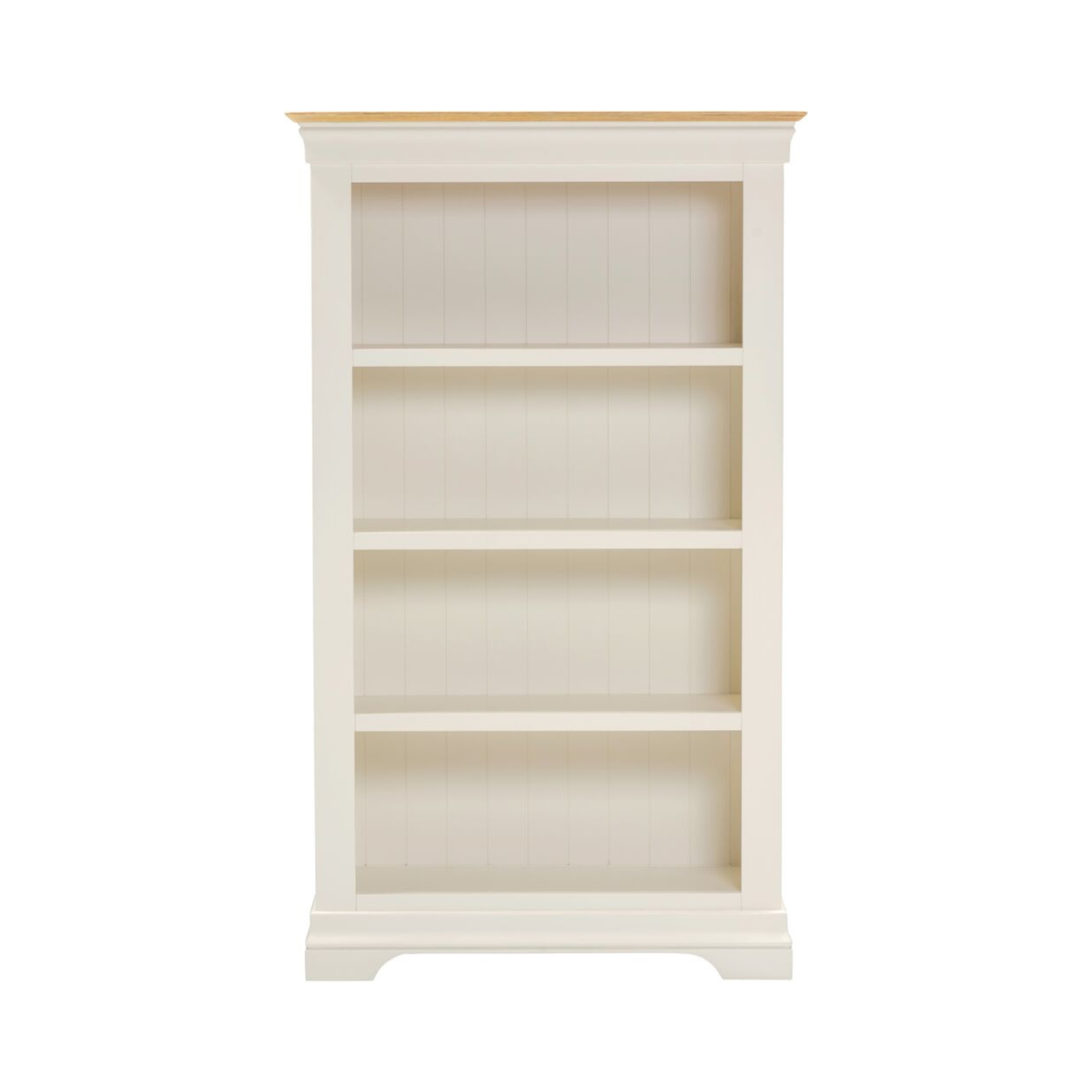 Bordeaux Bookcase Ivory Oak 150cm Storage Shelf Unit