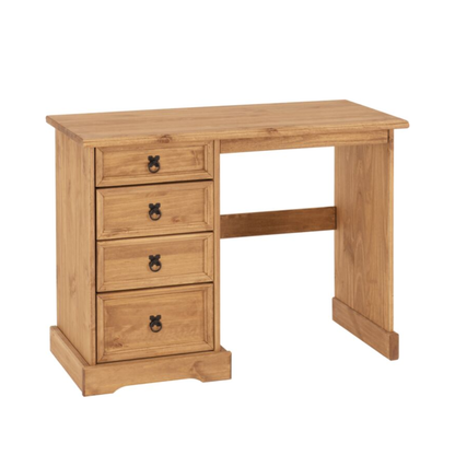 Corona 4 Drawer Dressing Table - Distressed Waxed Pine
