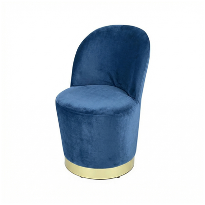Loretta Barrel Chair - Midnight Blue Velvet Accent Chair