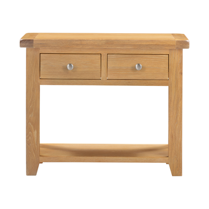 Windsor 2 Drawer Console Table - Natural Oak