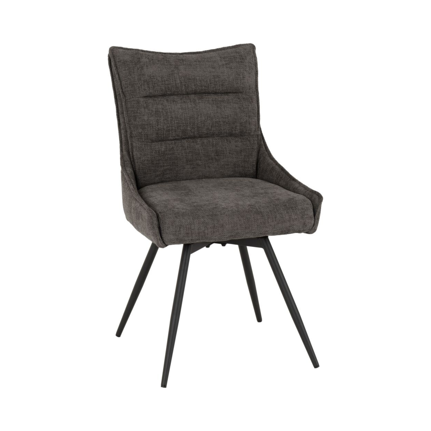 Lewis Swivel Dining Chair - Grey Fabric (Set of 2)