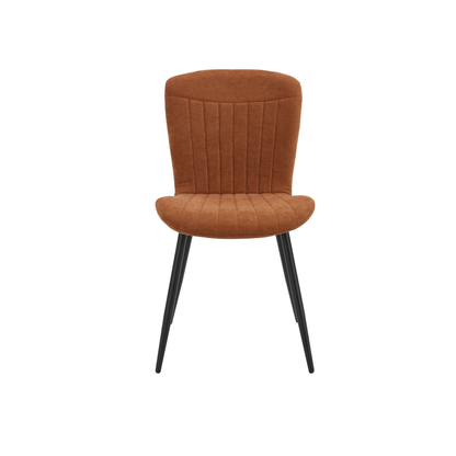 Grace Pack of 4 Chestnut Brown Fabric Dining Chairs
