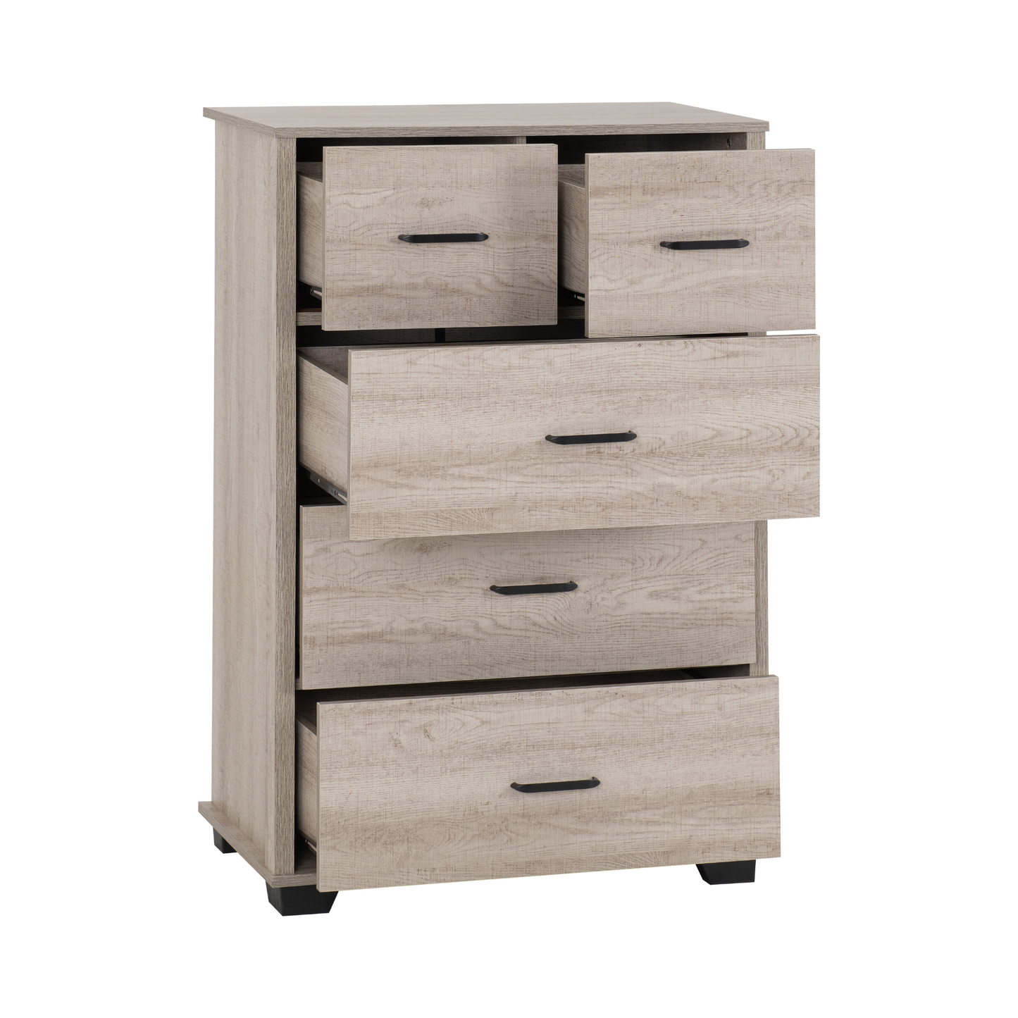 Oliver 3+2 Drawer Chest - Light Oak Effect