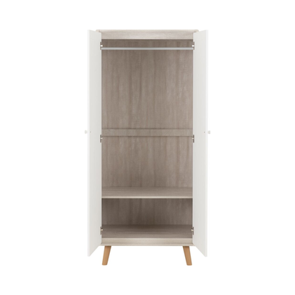 Dixie 2 Door Wardrobe – Dusty Grey & White