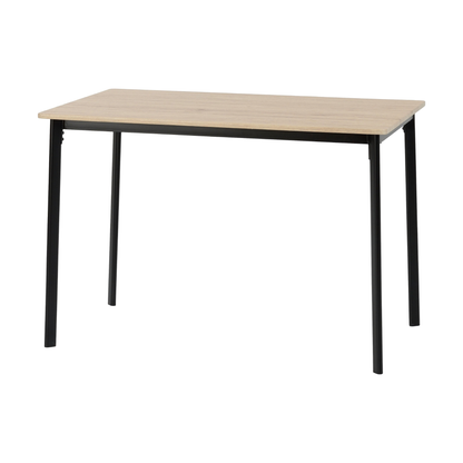 Riley Large Dining Set - Black/Light Oak Effect Veneer
