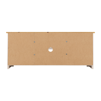Panama TV Unit - White/Natural Wax - Pine & Plywood