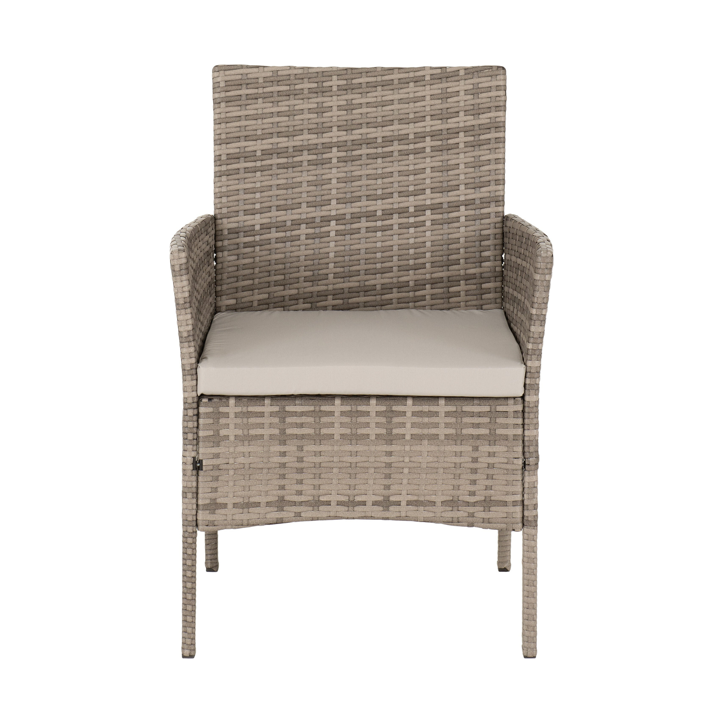 Willow 3Pc Garden Set - Grey Rattan & Grey Fabric
