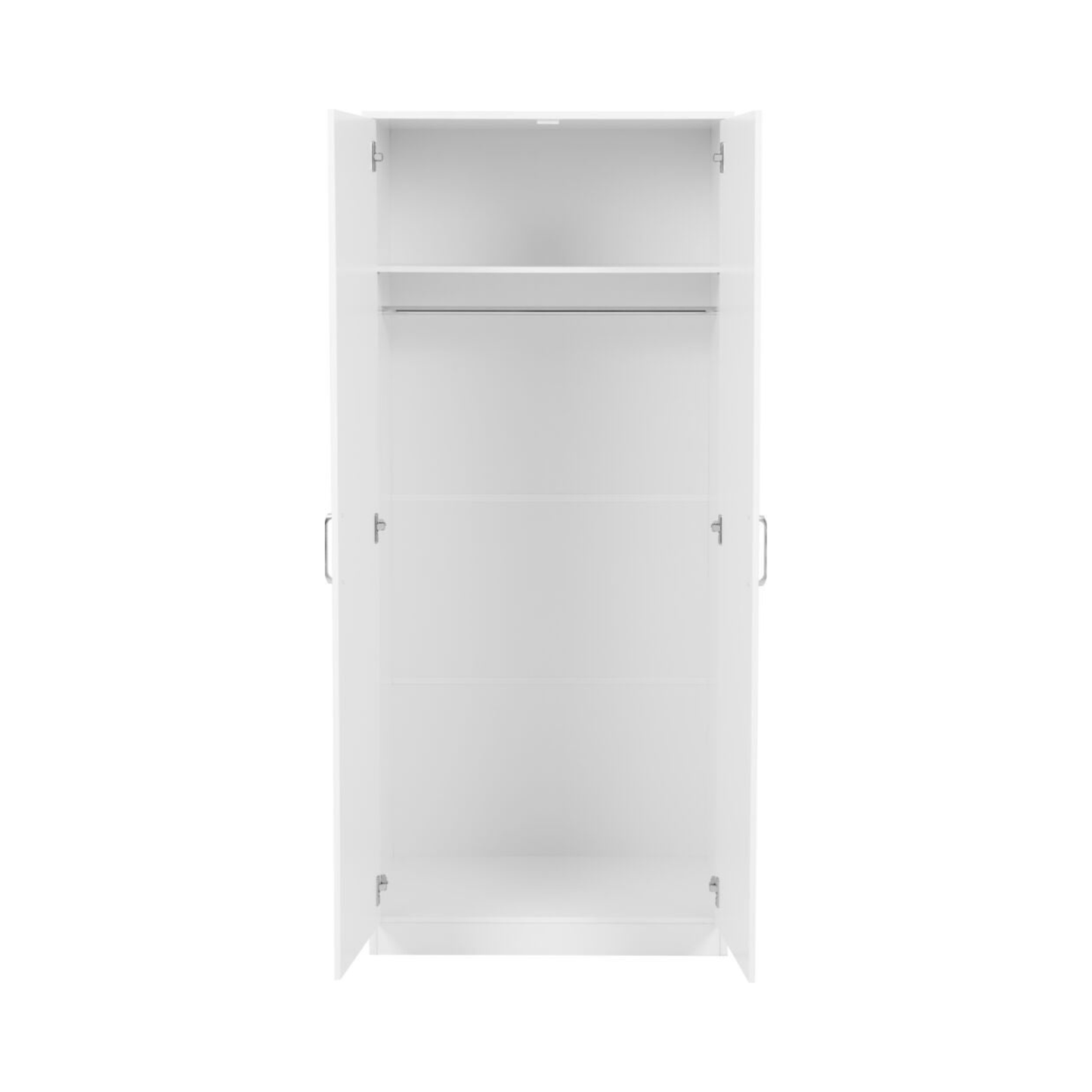 Dakota 2 Door Wardrobe – White | Compact Hanging Storage