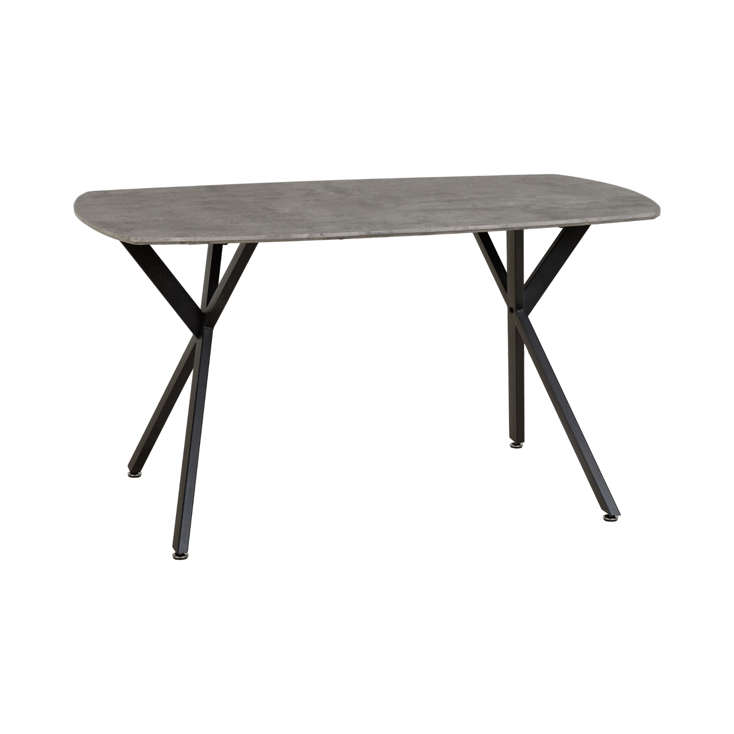 Athens Rectangular Dining Set with 4 Chairs - Concrete Effect