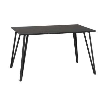 Marlow & Lukas Dining Set - Black Marble/Emerald Velvet
