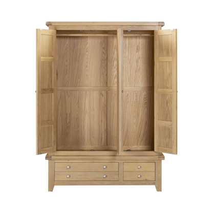 Windsor 3 Door 2 Drawer Wardrobe – Natural Oak