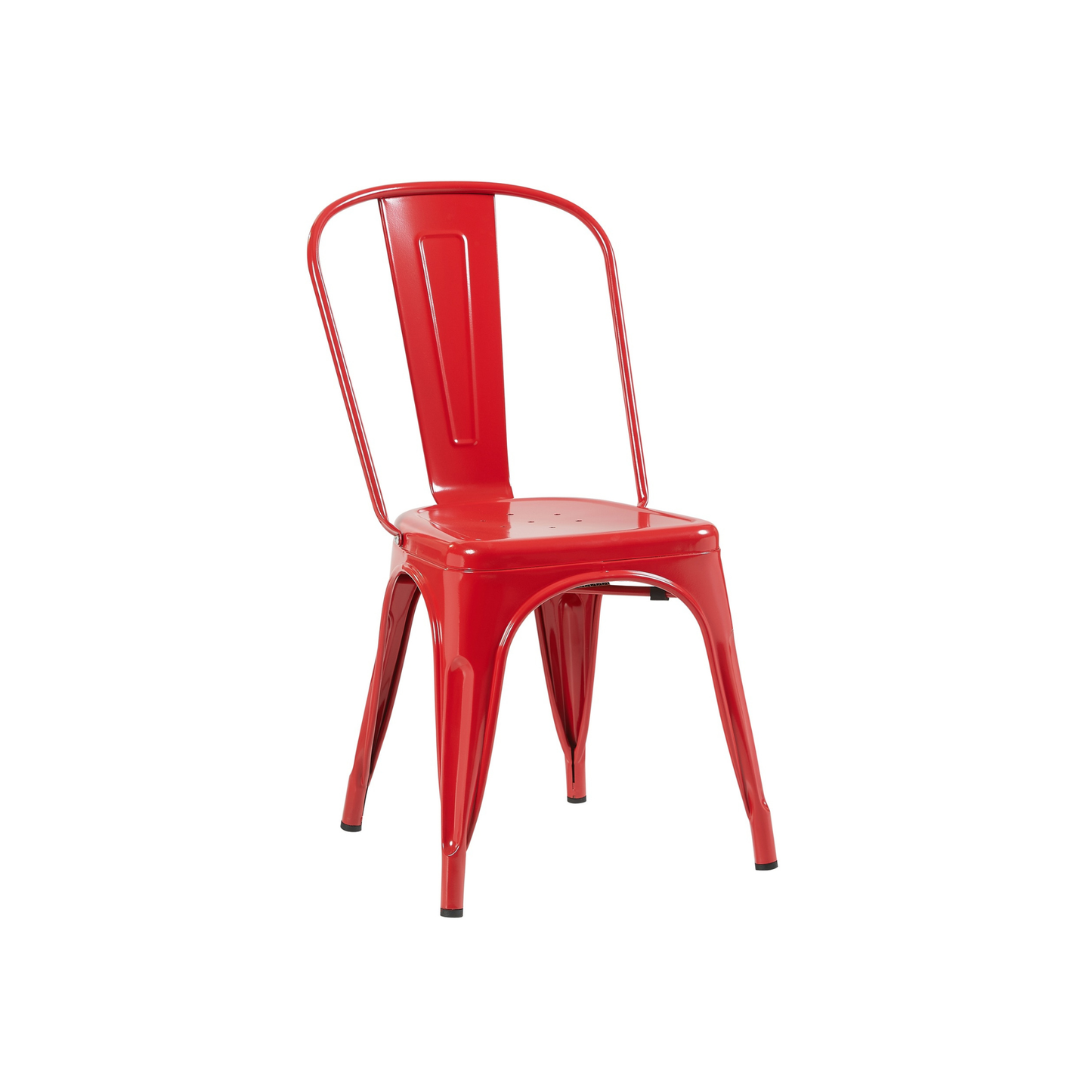 Bistro Pack of 4 Red Metal Chairs