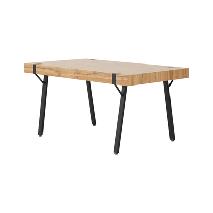 Treviso & Avery Dining Set - Light Oak Effect/Emerald Green Velvet
