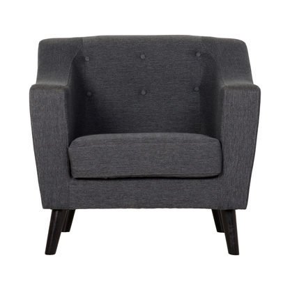 Ashley 1 Seater Sofa - Dark Grey