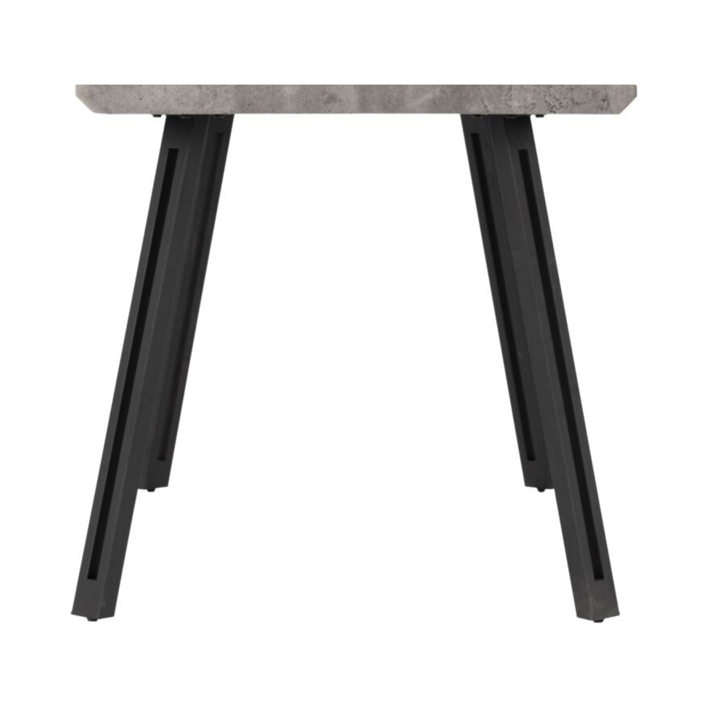 Quebec Wave Edge Dining Table in Concrete Effect – 140cm