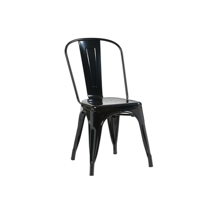 Bistro Pack of 4 Black Metal Chairs