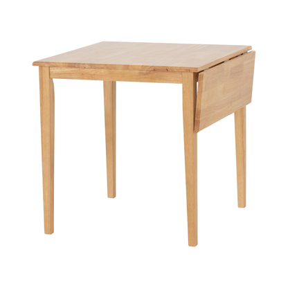 Vienna Drop Leaf Dining Set - Medium Oak/Brown Faux Leather