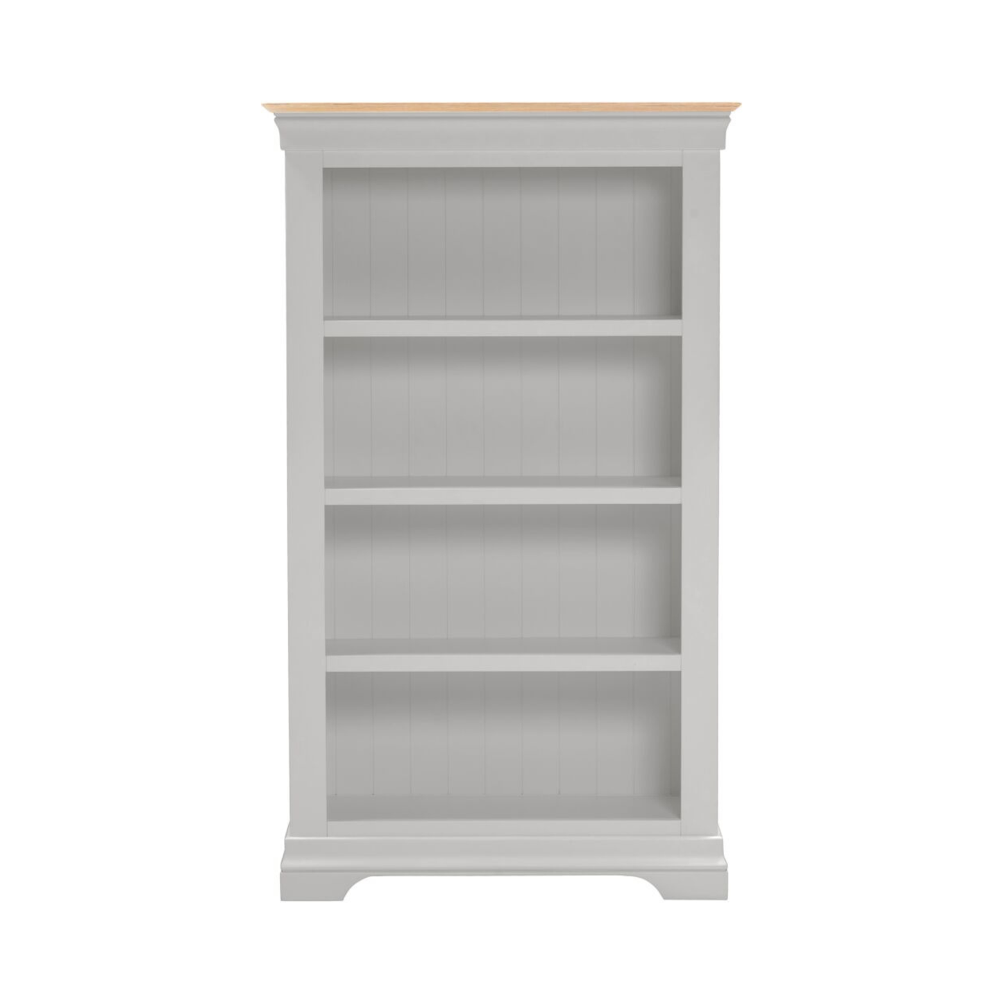Bordeaux Bookcase Pebble Grey Oak 150cm Storage Shelf Unit