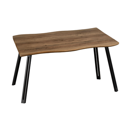 Quebec Wave & Lukas Dining Set - Oak Effect/Sapphire Velvet