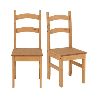 Budget Mexican Dining Chair (Set of 2) – Distressed Waxed Pine
