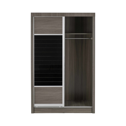 Lisbon 2 Door Sliding Wardrobe – Black Wood Grain