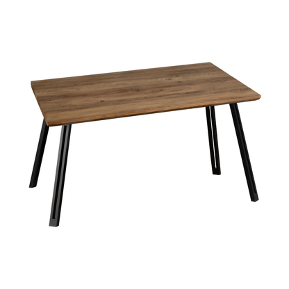 Quebec Straight & Lukas Dining Set - Oak Effect/Sapphire Velvet