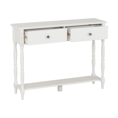 Stratford 2 Drawer Console Table - White