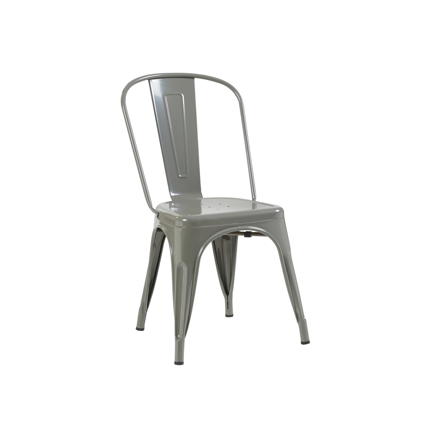 Bistro Pack of 4 Silver Metal Chairs