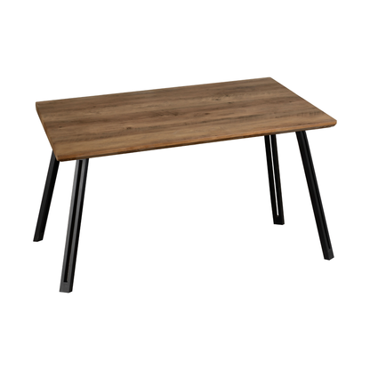 Quebec Straight & Avery Dining Set - Oak Effect/Grey Velvet