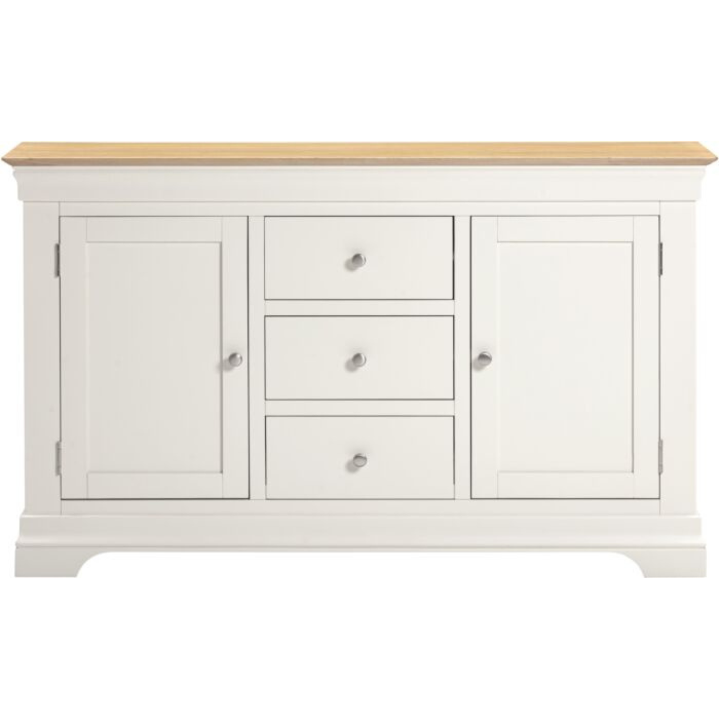 Bordeaux 2 Door 3 Drawer Sideboard - Ivory/Oak