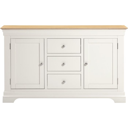 Bordeaux 2 Door 3 Drawer Sideboard - Ivory/Oak