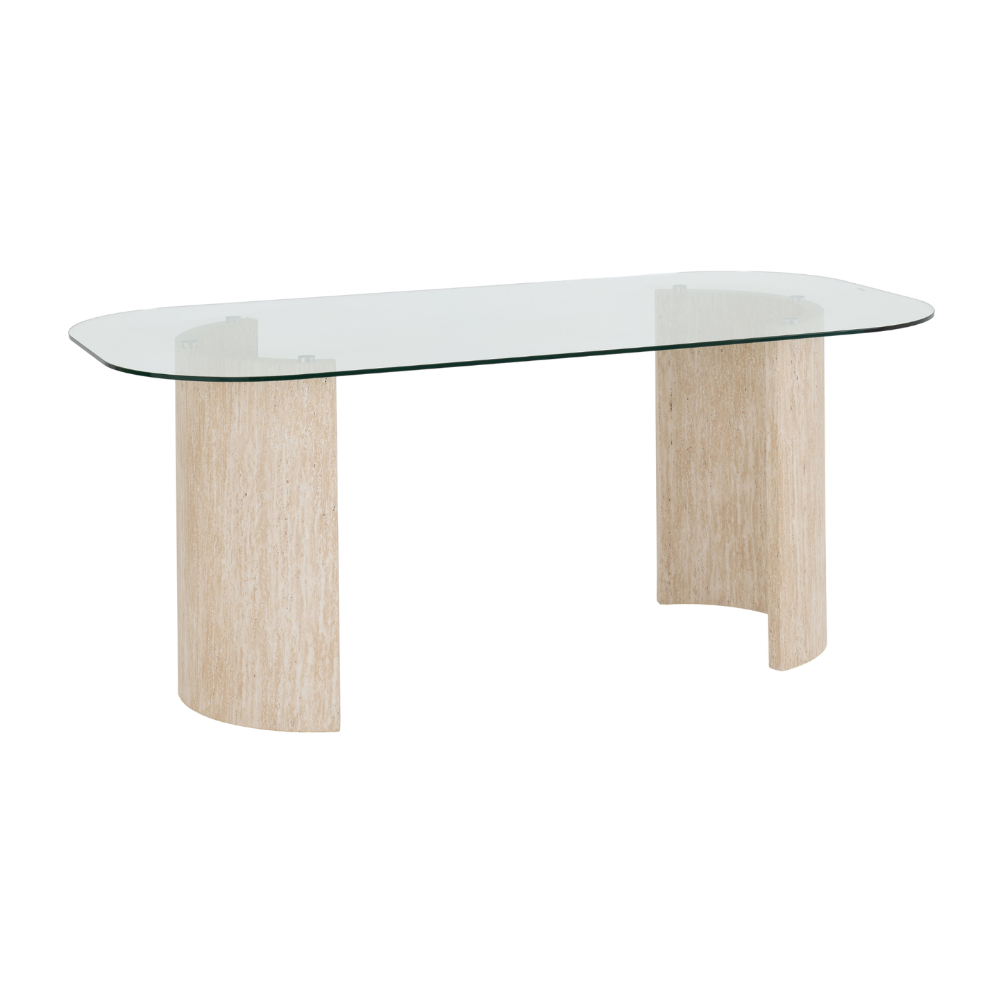 Modena & Lukas Dining Set - Cream/Sapphire Blue Velvet (4 Chairs)