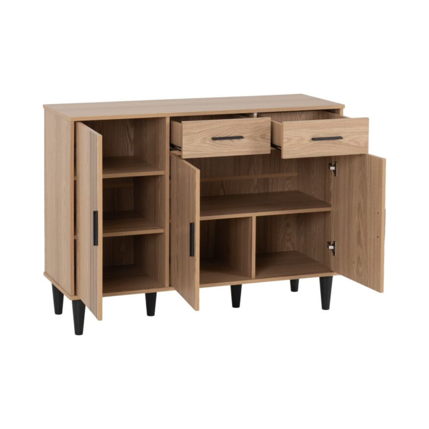 Tessa 3 Door 2 Drawer Sideboard – Natural Oak Effect