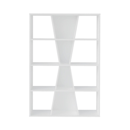 Naples Medium Bookcase – White Modern Storage Shelving Unit