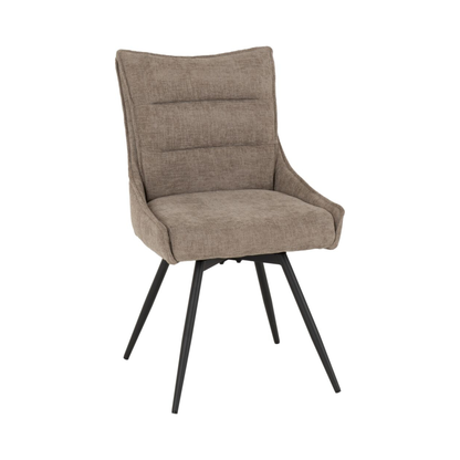 Lewis Swivel Dining Chair - Fawn Fabric (Set of 2)