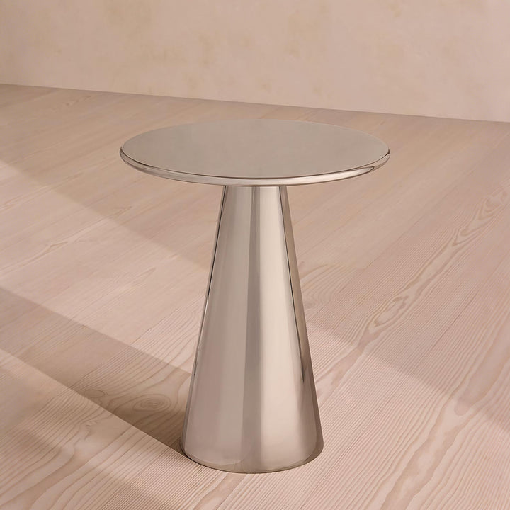 Abarca Side Table, Stainless Steel