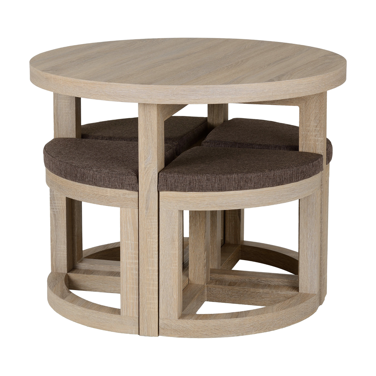 Cambourne Stowaway Dining Set with 4 Chairs - Light Sonoma Oak