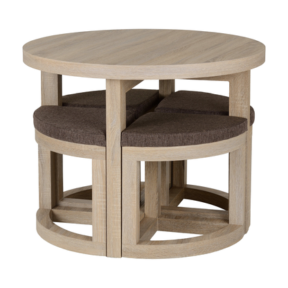 Cambourne Stowaway Dining Set with 4 Chairs - Light Sonoma Oak
