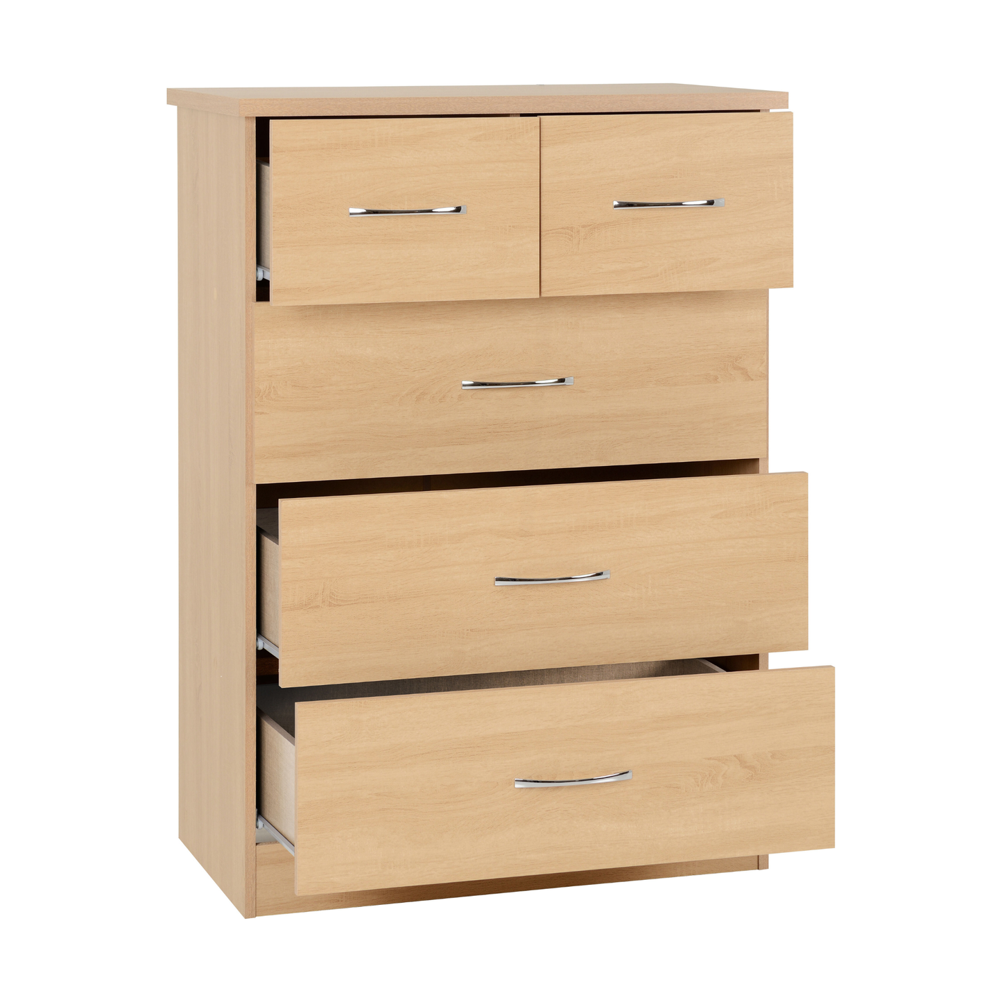 Nevada 4 Door 2 Drawer Wardrobe - Sonoma Oak Effect
