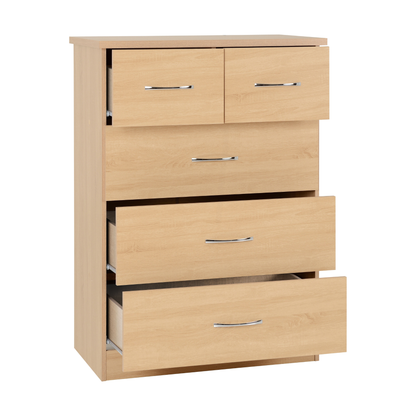 Nevada 4 Door 2 Drawer Wardrobe - Sonoma Oak Effect