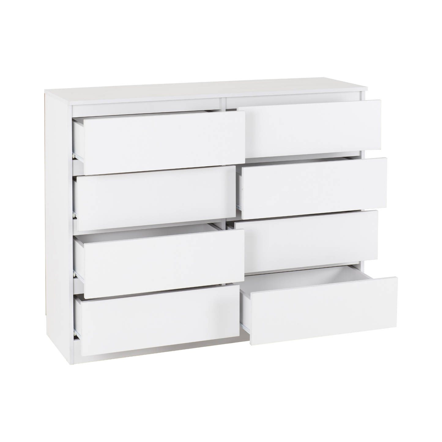 Malvern 8 Drawer Chest – White, Modern Storage Solution