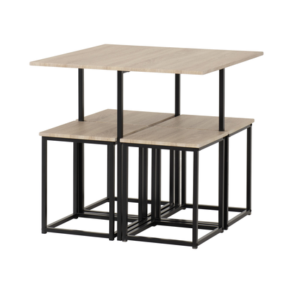 Kent 1+4 Stowaway Dining Set - Sonoma Oak/Black