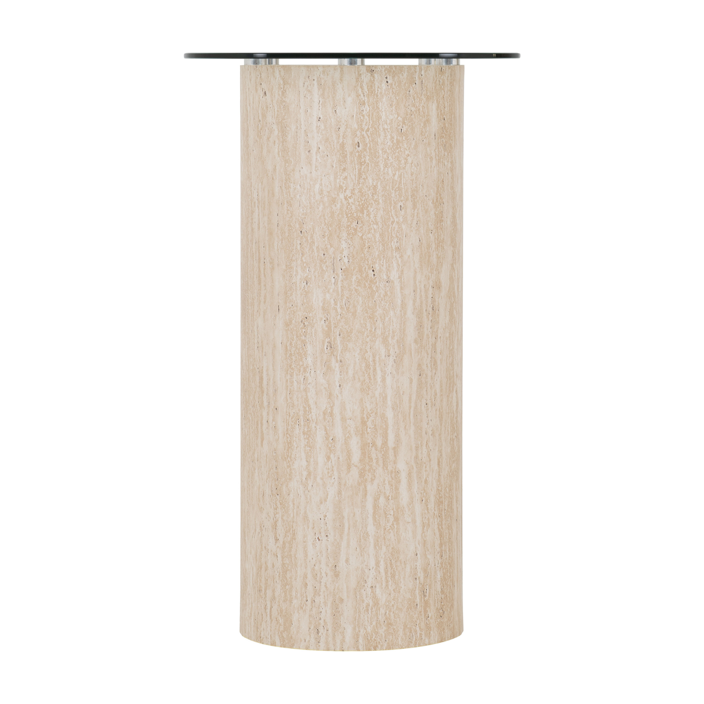 Modena Console Table - Clear Glass & Cream Marble Effect