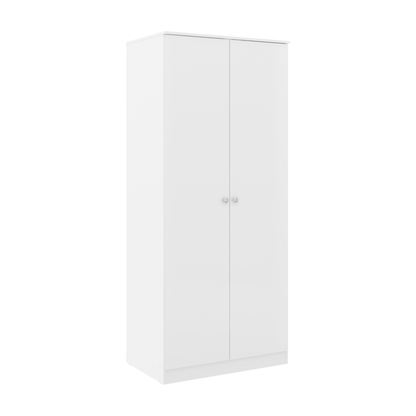 Denver 2 Door Wardrobe Bedroom Set White Gloss