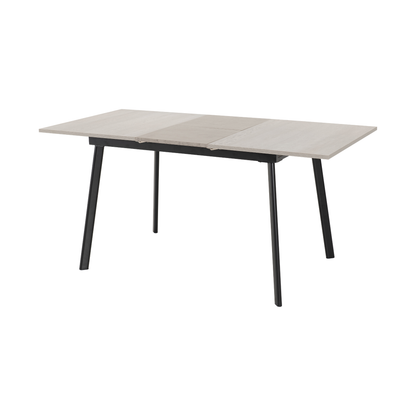 Avery & Lukas Extending Dining Set with 4 Chairs - Concrete & Emerald Green Velvet