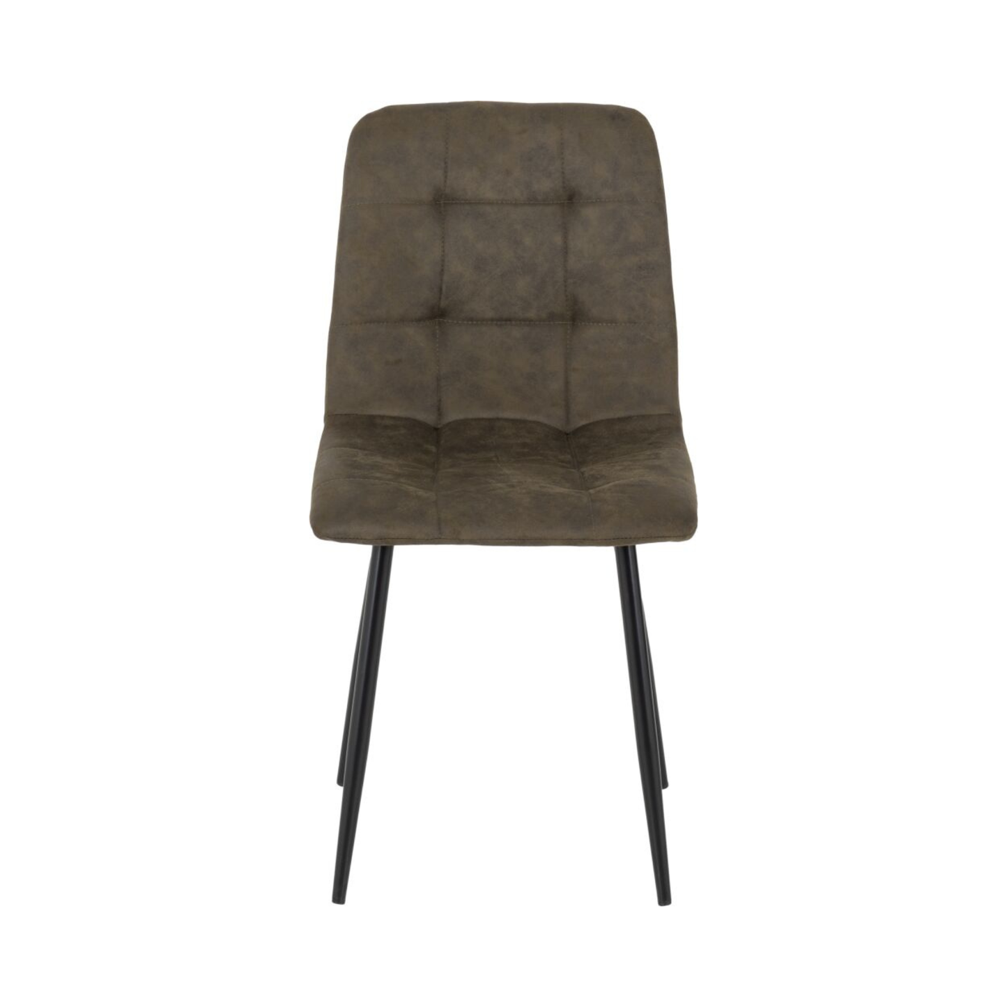 Fenton Dining Chair - Olive Green Suede Fabric (Set of 2)